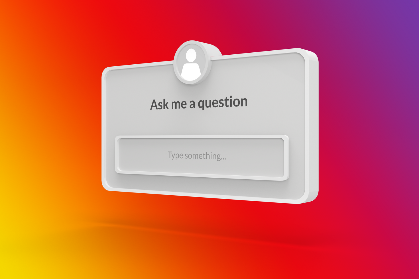 Instagram social media story option mockup interface 3d render psd