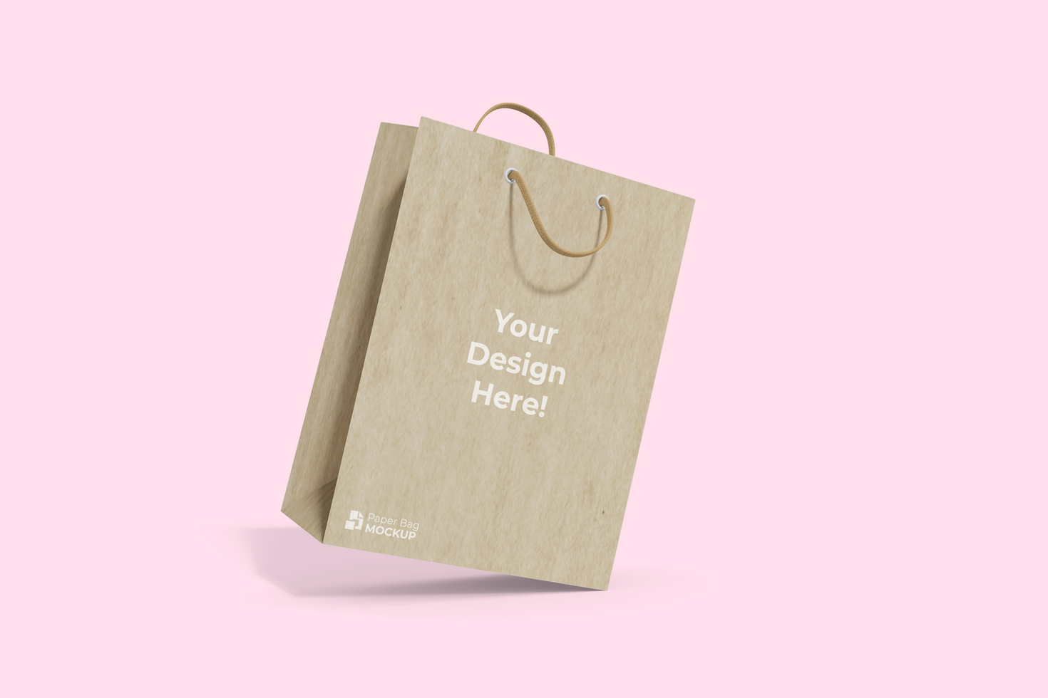 Paper bag mockup with changeable background psd