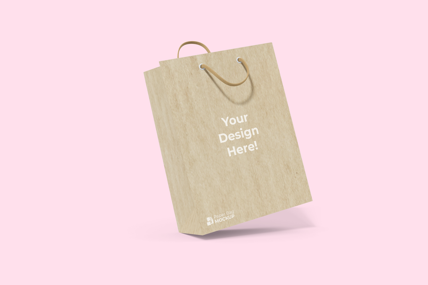 Paper bag mockup with changeable background psd