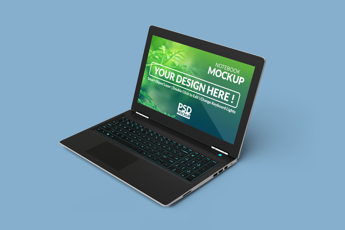 Notebook digital device mockup design psd