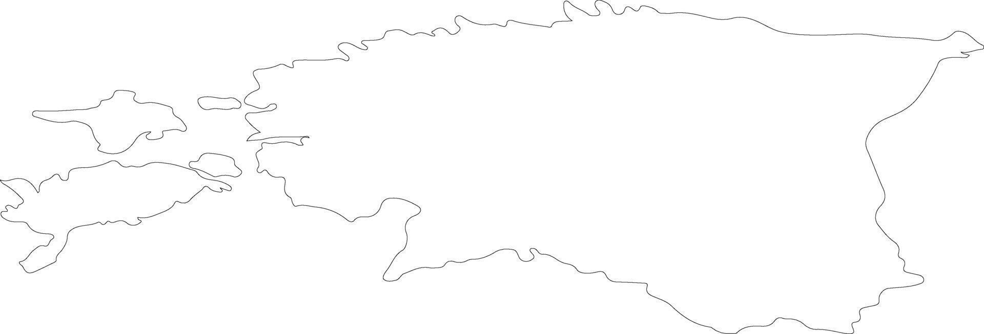 Estonia outline map vector