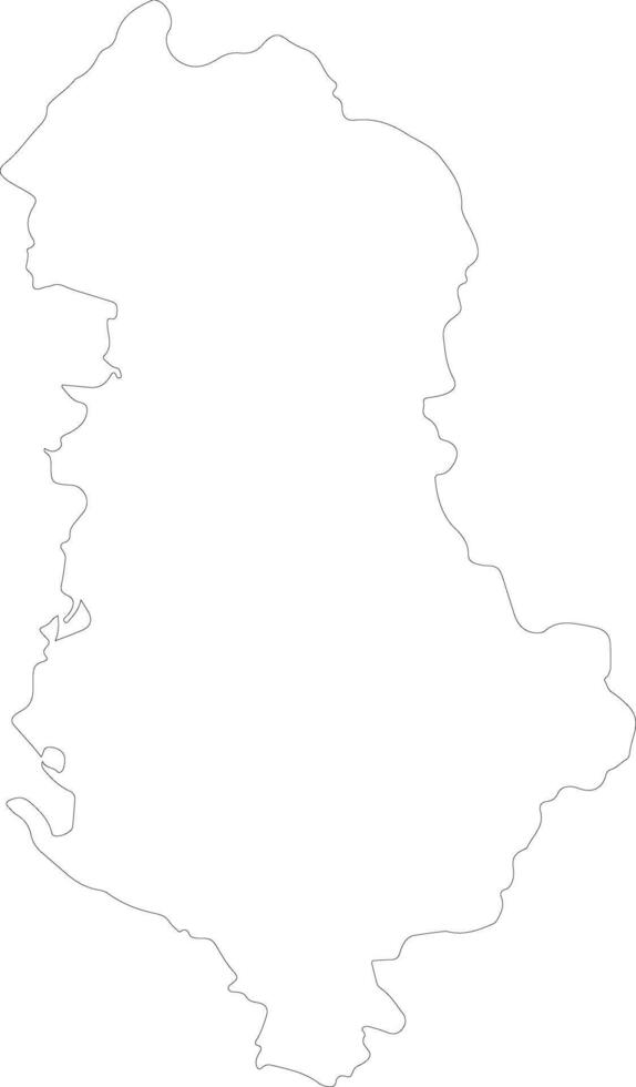 Albania outline map vector