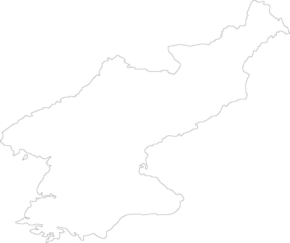 North Korea outline map vector