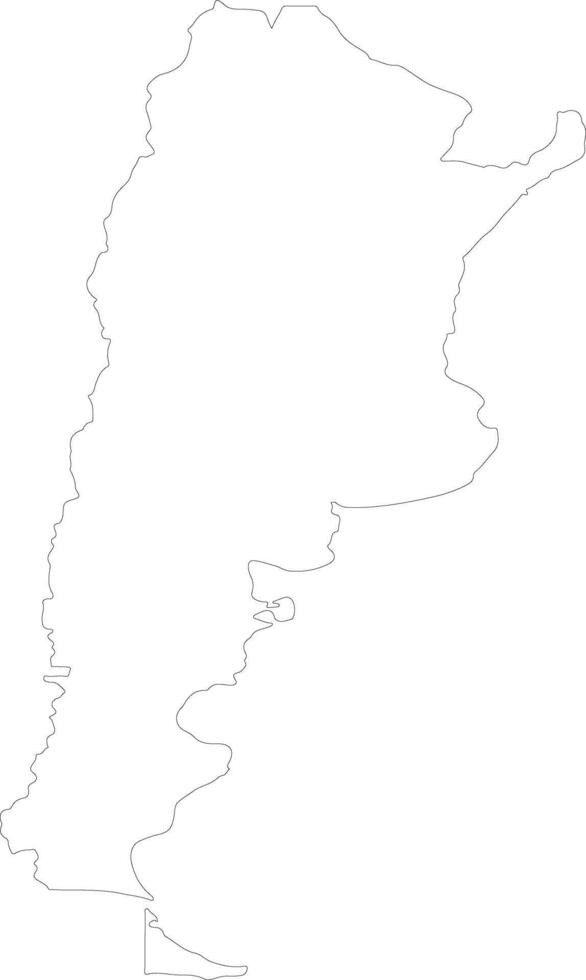 argentina contorno mapa vector