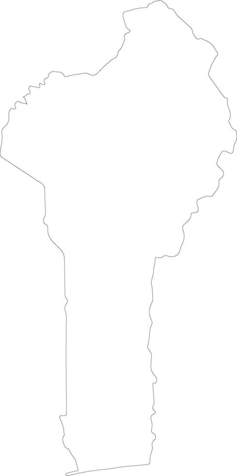 Benin outline map vector