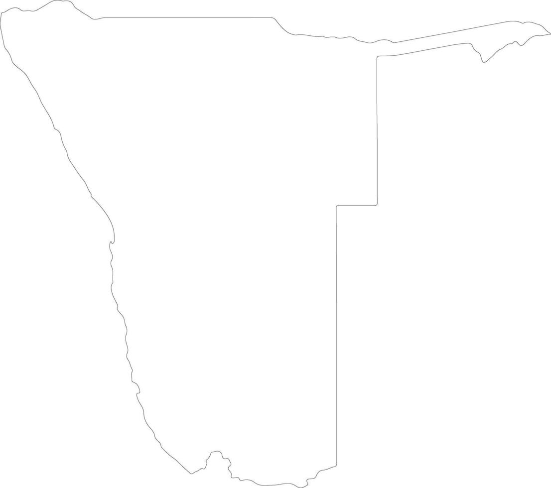 Namibia outline map vector