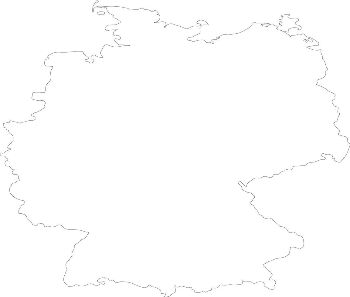 Germany outline map vector