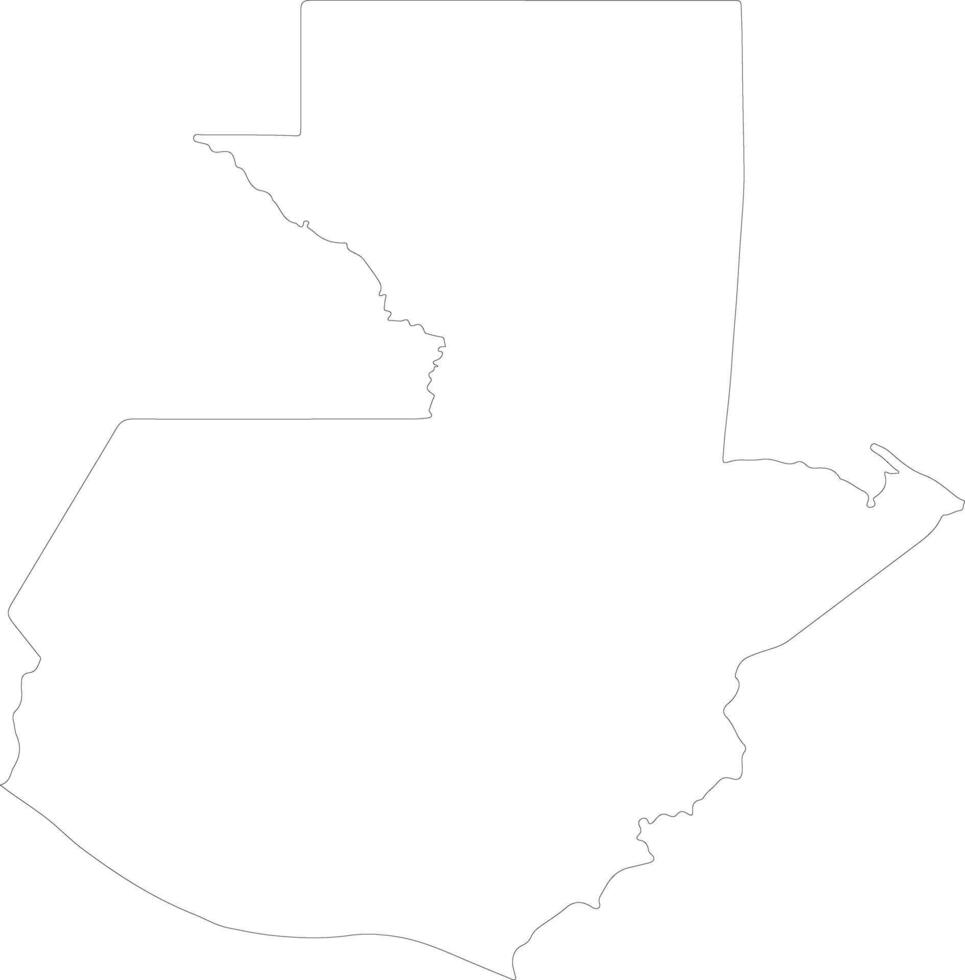 Guatemala outline map vector