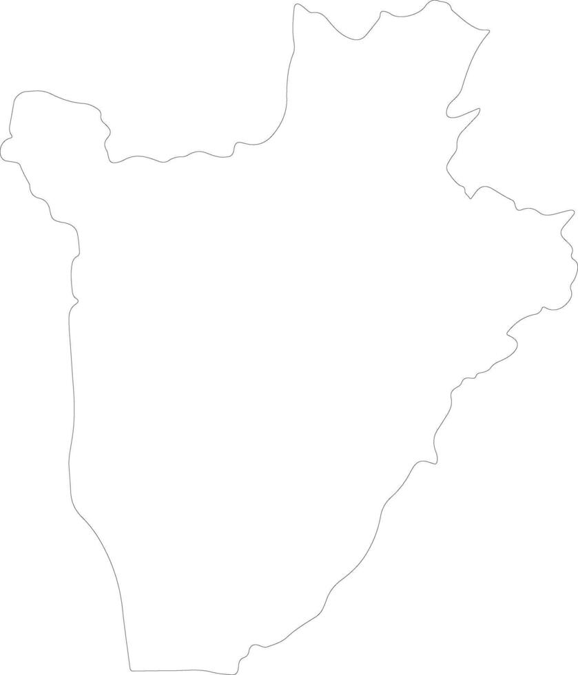 Burundi outline map vector