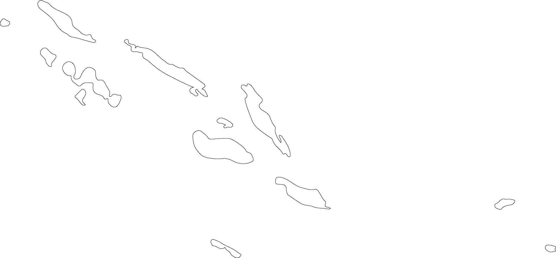Solomon Islands outline map vector