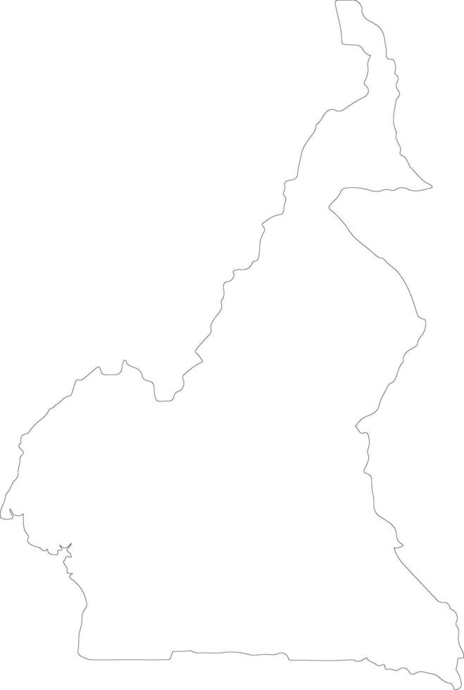 Cameroon outline map vector