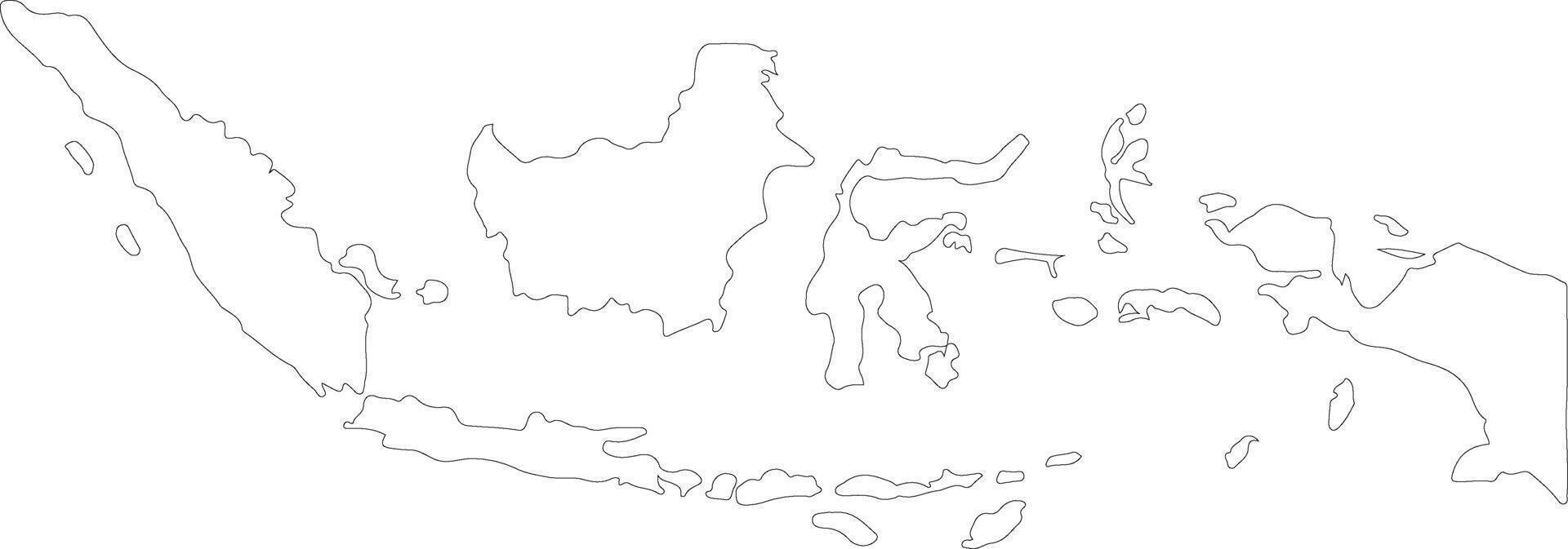 Indonesia outline map vector