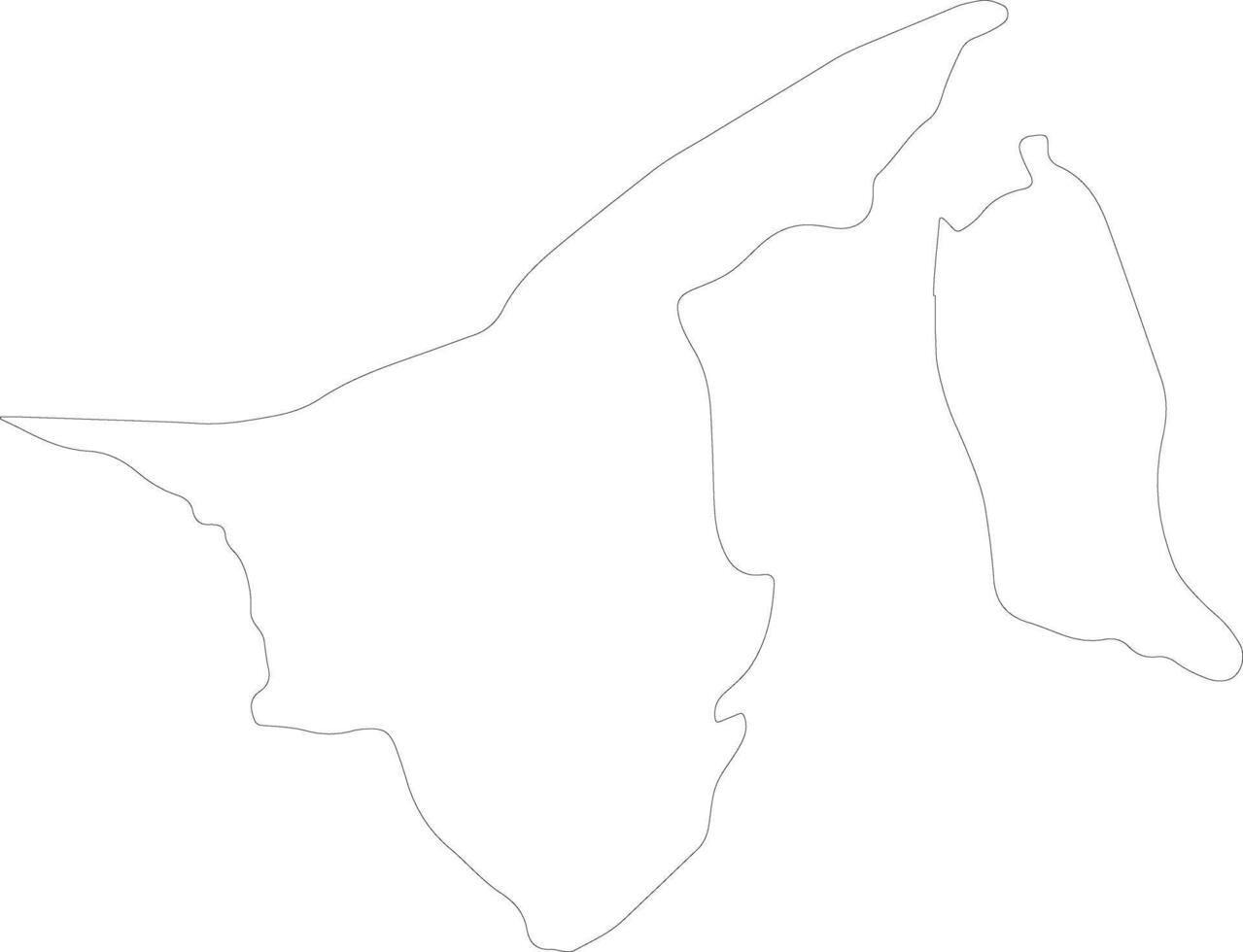 Brunei outline map vector