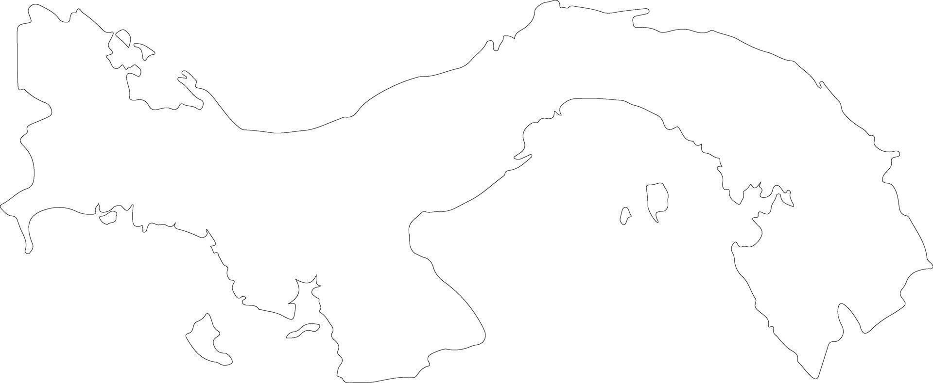 Panamá contorno mapa vector