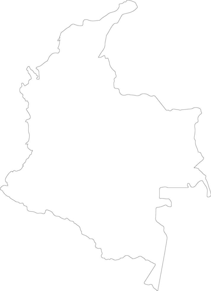 Colombia outline map vector