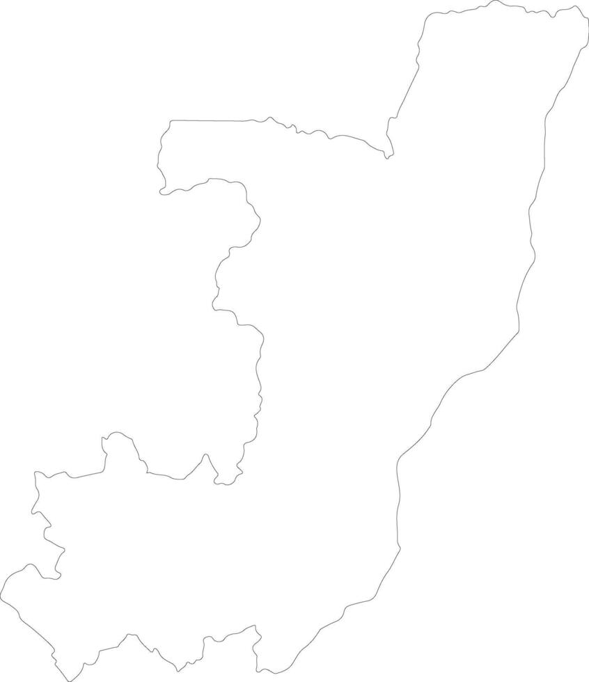 Republic of the Congo outline map vector