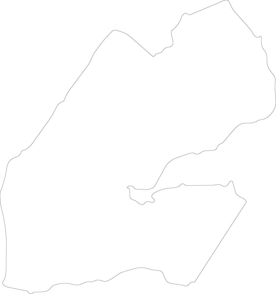 Djibouti outline map vector