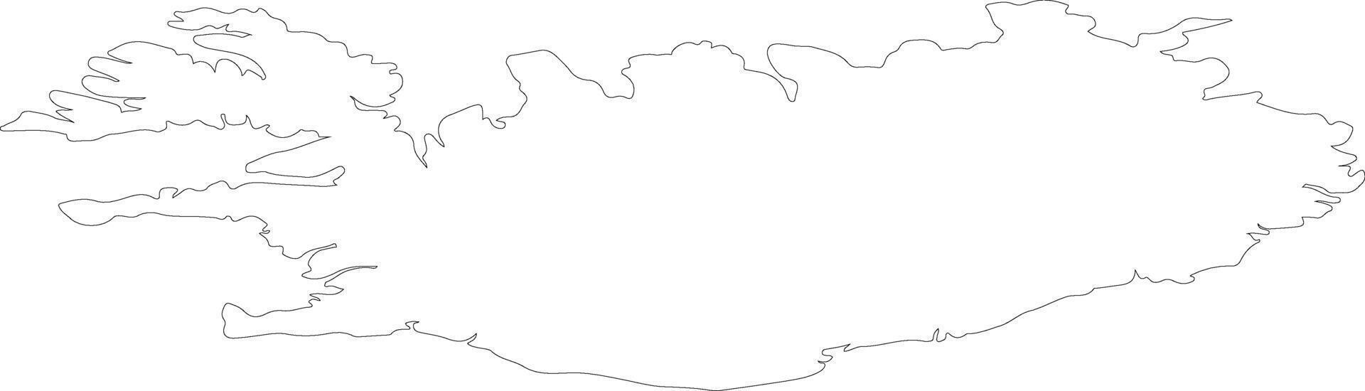 Iceland outline map vector