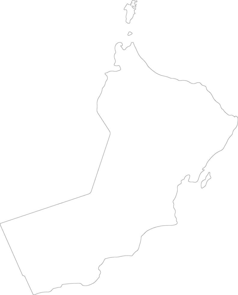 Oman outline map vector