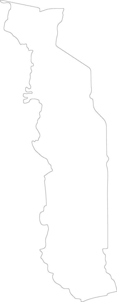 Togo outline map vector