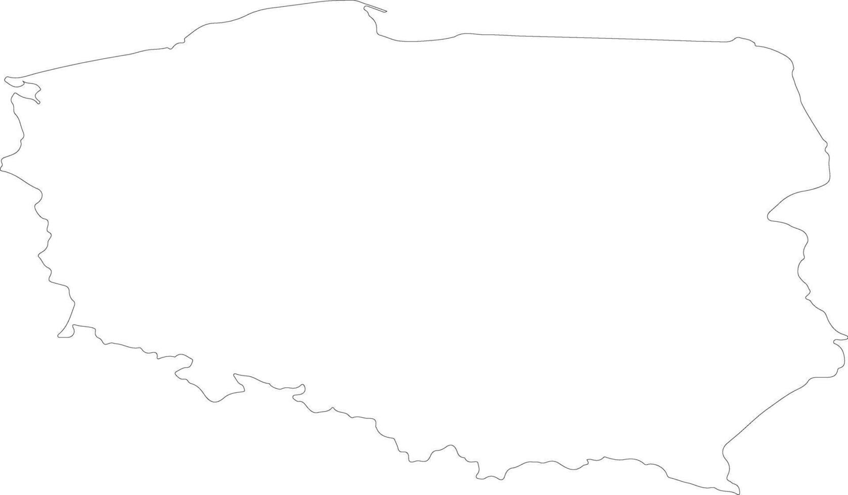 Poland outline map vector