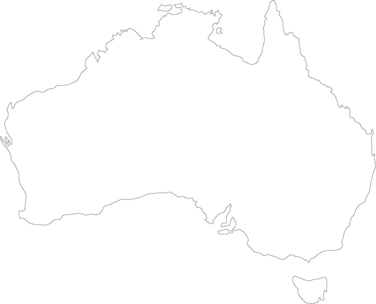 Australia outline map vector