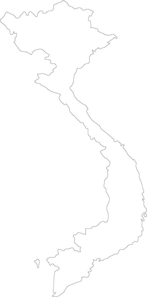 Vietnam outline map vector