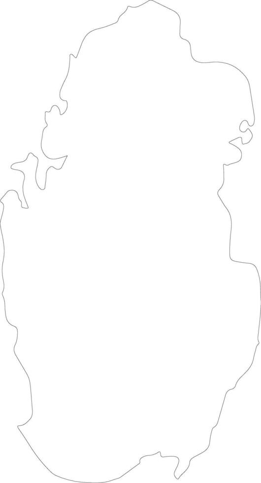 Qatar outline map vector