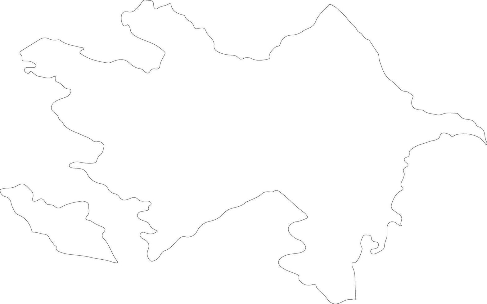 Azerbaijan outline map vector