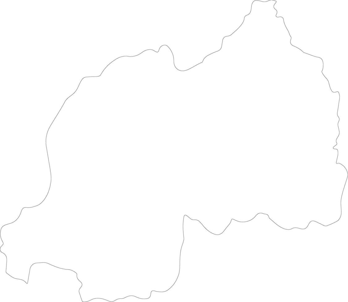 Ruanda contorno mapa vector