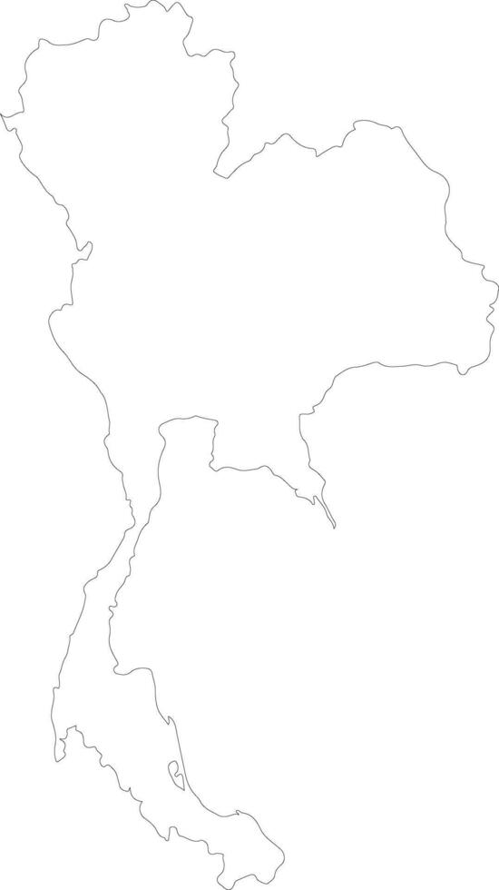 Tailandia contorno mapa vector