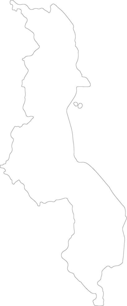 Malawi outline map vector