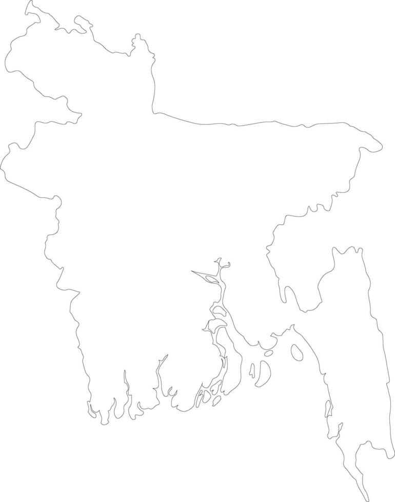 Bangladesh outline map vector