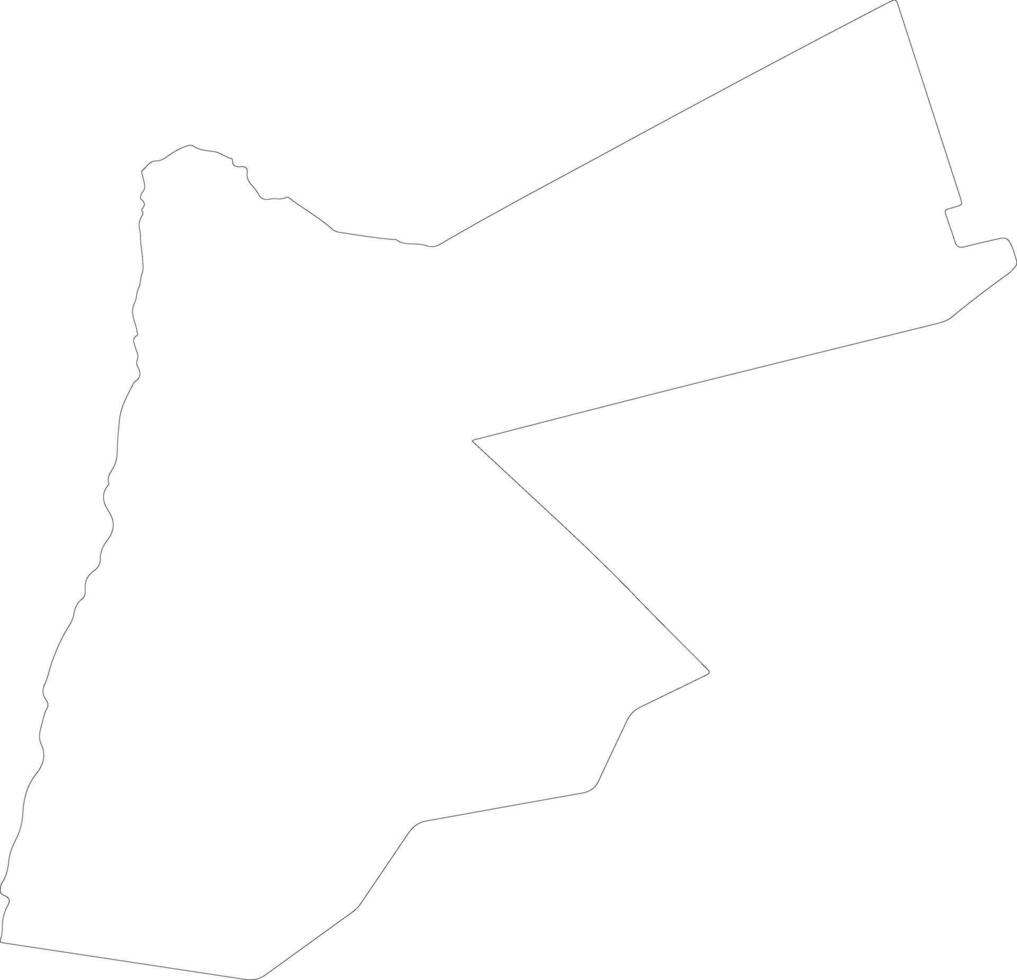 Jordan outline map vector