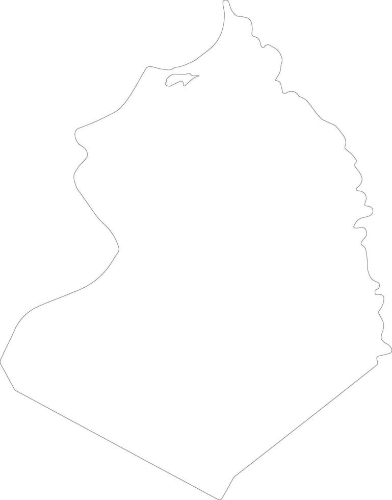 Al Buhayrah Egypt outline map vector