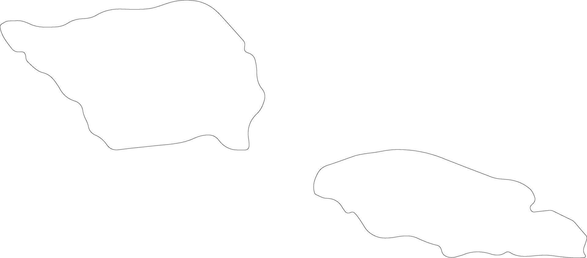 Samoa outline map vector