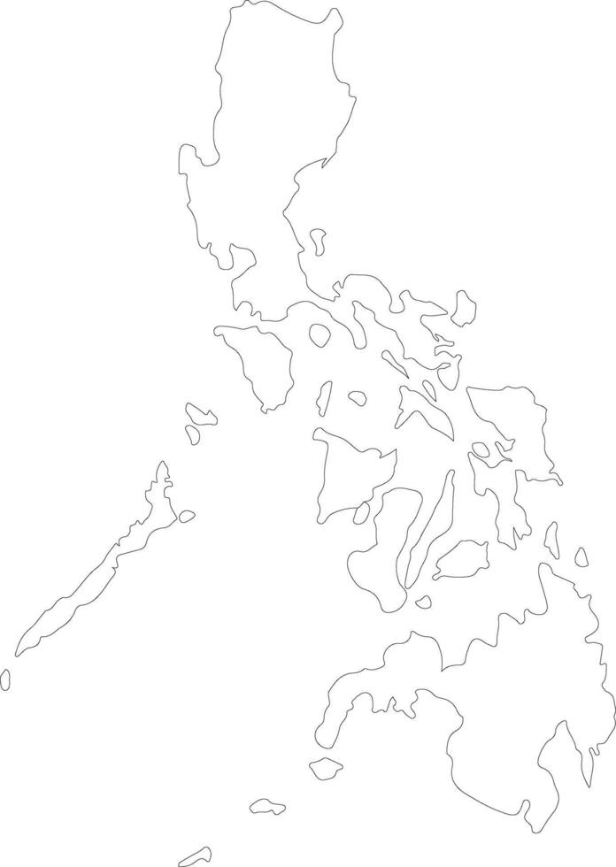 Philippines outline map vector