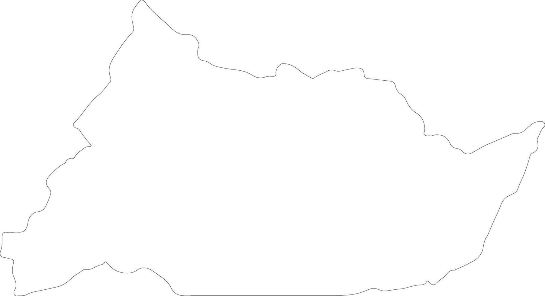 Adamaoua Cameroon outline map vector