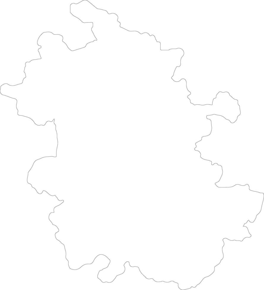 Anhui China outline map vector