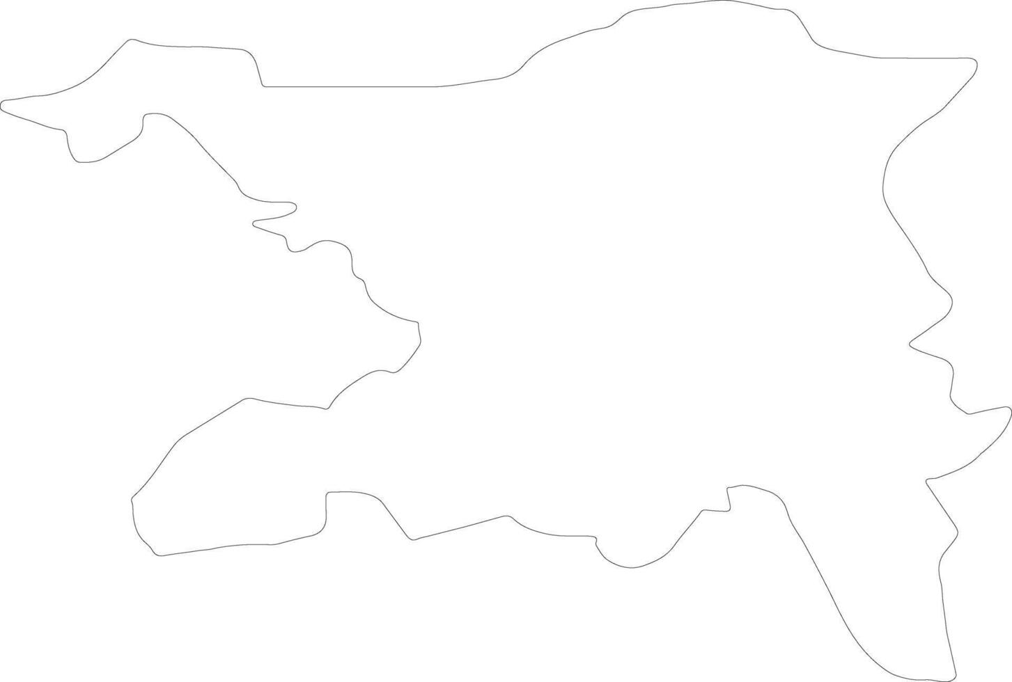 Aargau Switzerland outline map vector