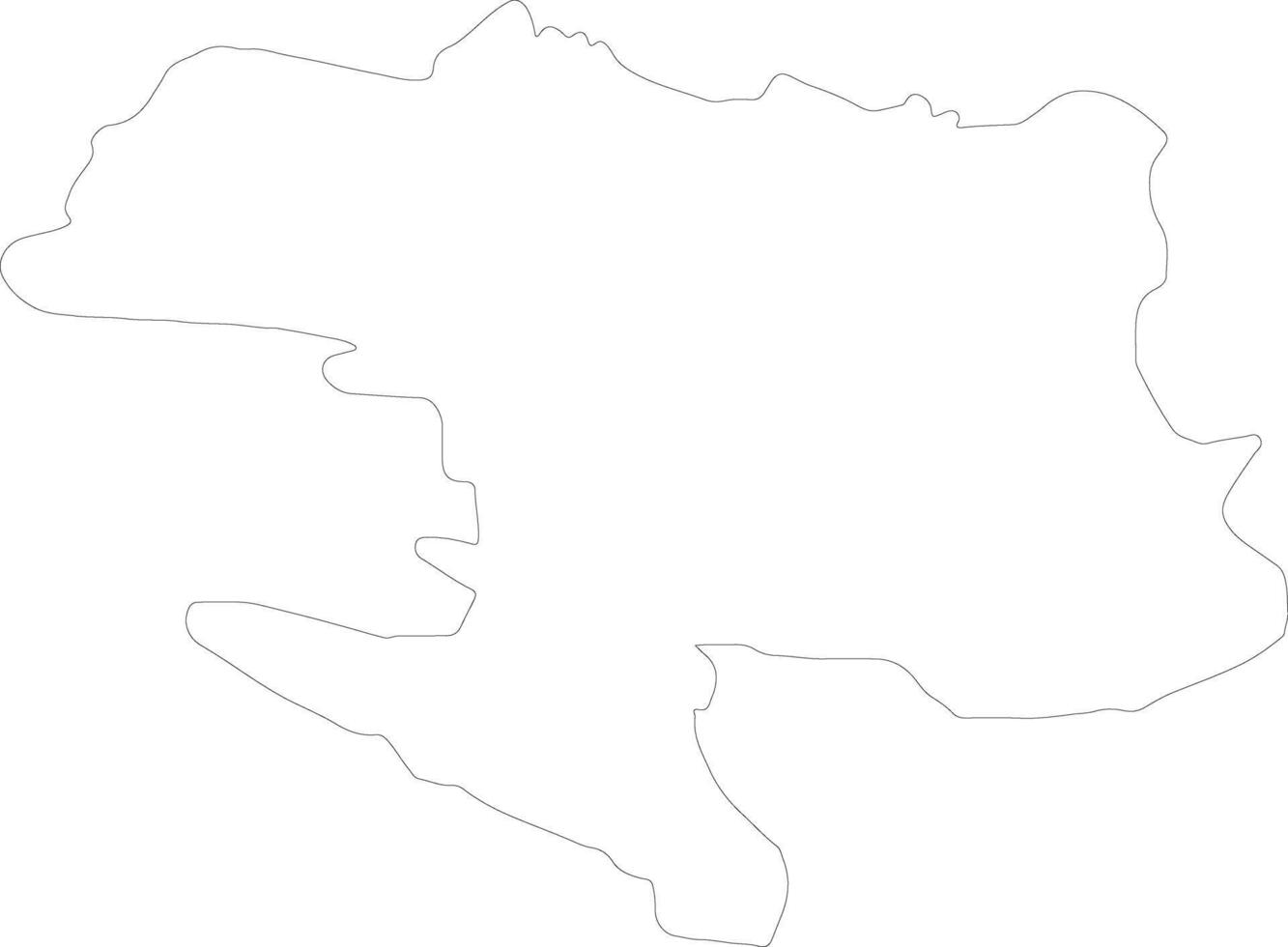 banja luca bosnia y herzegovina contorno mapa vector