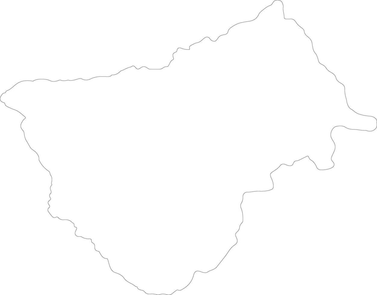 Bamingui-Bangoran Central African Republic outline map vector