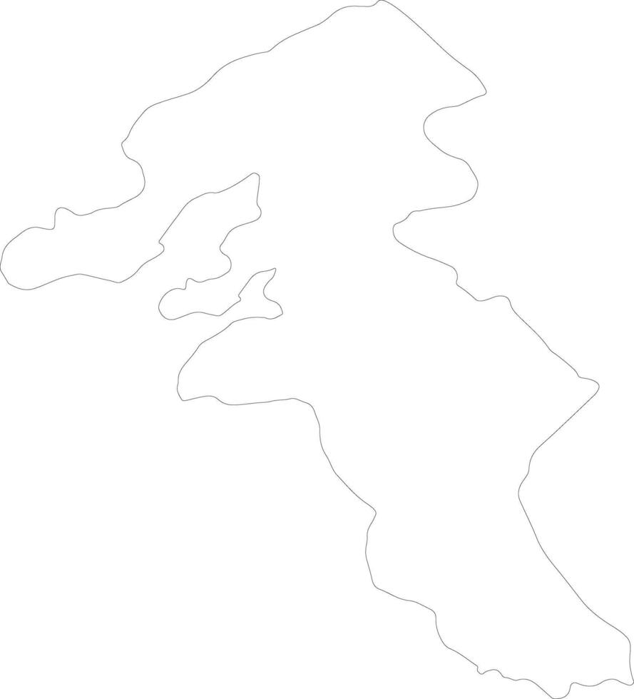 Ardebil Iran outline map vector
