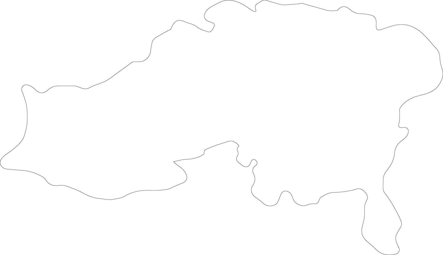 Batna Algeria outline map vector