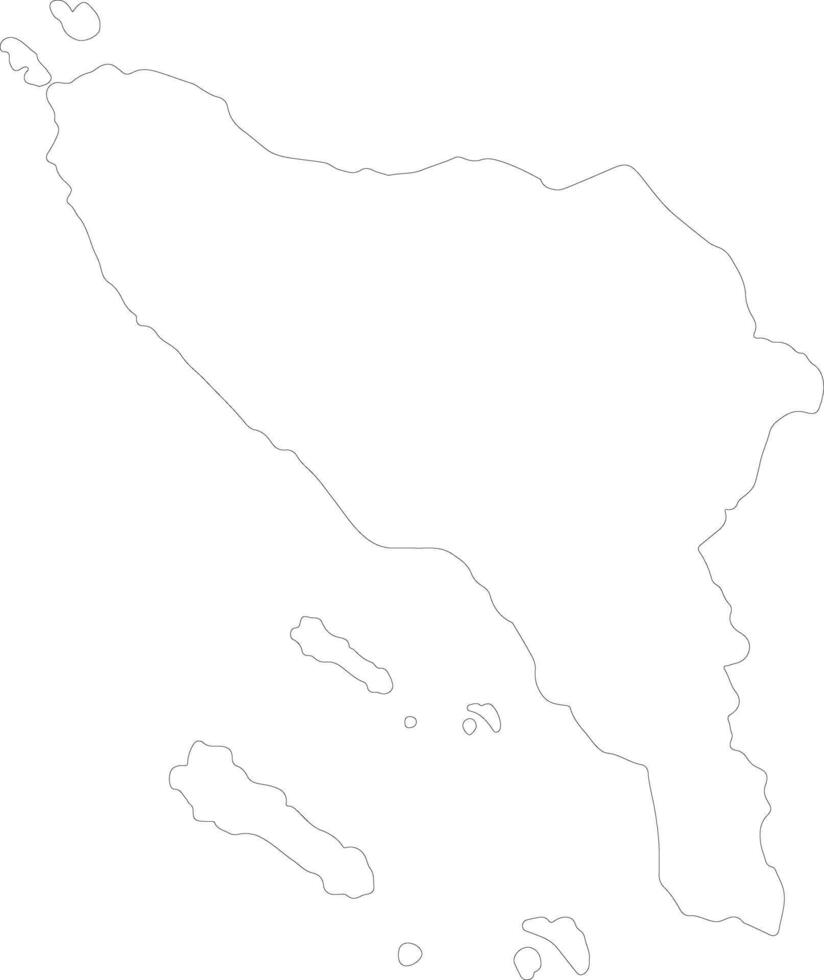 Aceh Indonesia outline map vector