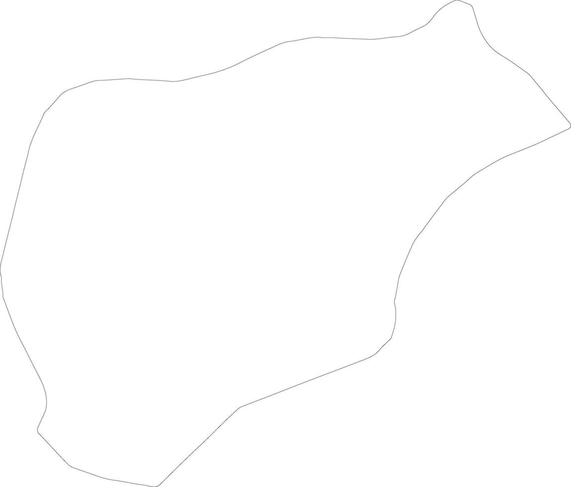 Ajlun Jordan outline map vector