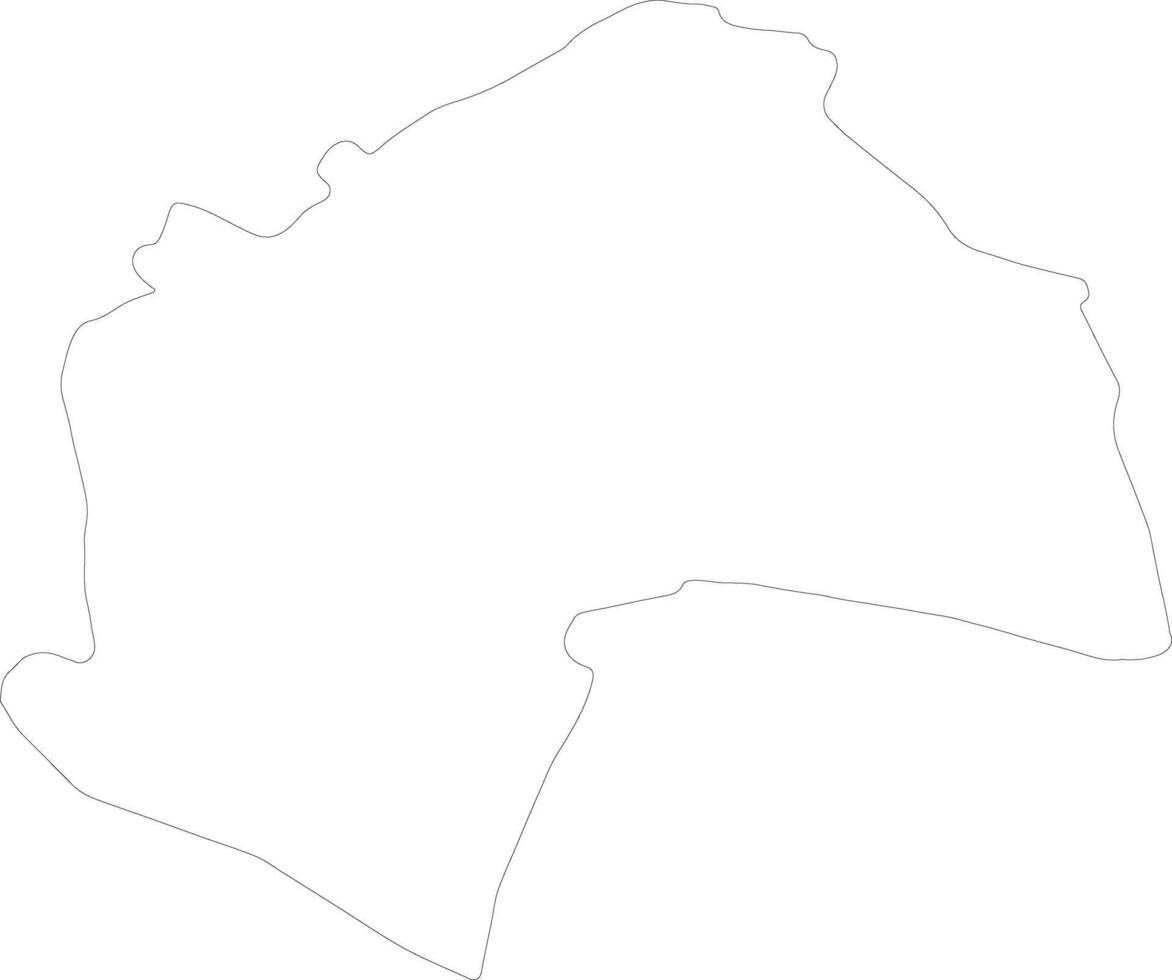 Al-Qadisiyyah Iraq outline map vector