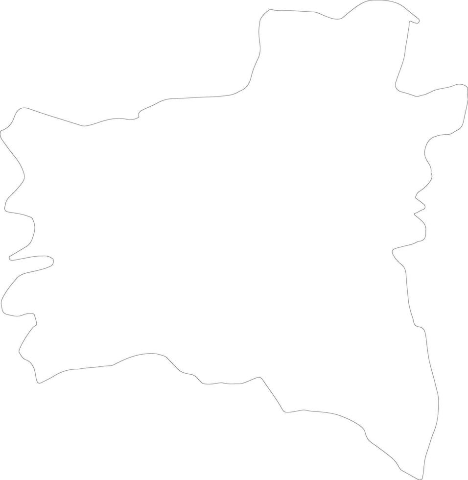 Al Gharbiyah Egypt outline map vector