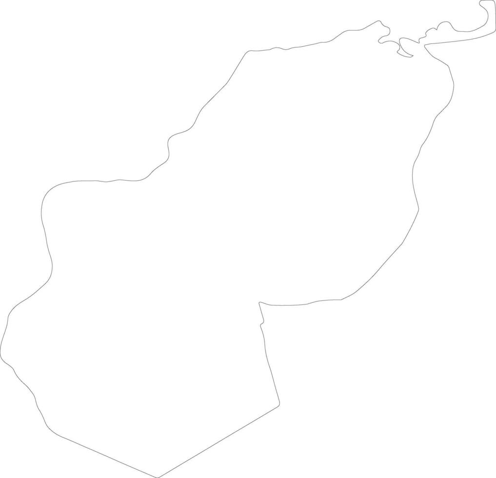 ceniza Sharqiyah Egipto contorno mapa vector