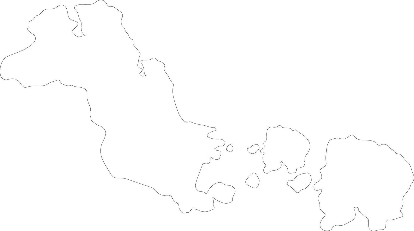Bangka-Belitung Indonesia outline map vector